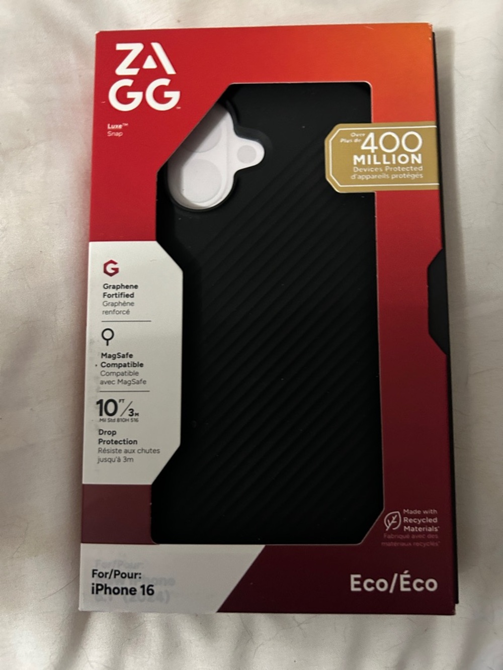 ZAGG Luxe Snap Eco Black MagSafe-Compatible Case for iPhone 16